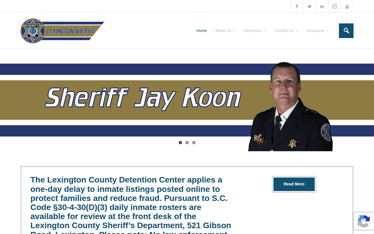 LCSD notice about delayed inmate listings and daily roster access